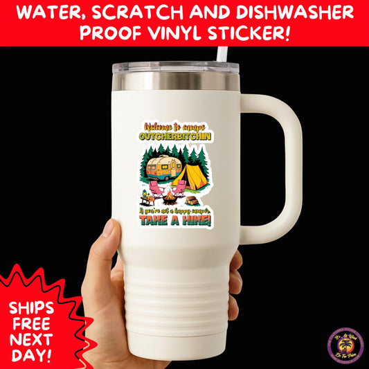 HIKING STICKERS | Set Waterproof Vinyl Decals Ideal for Backpacks Journals Cars Perfect Gift for Trail Walkers Campers and Outdoor Fans