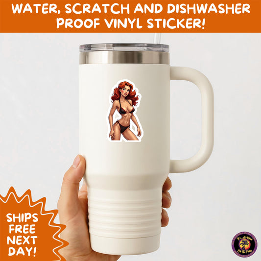 FUN BEACH STICKERS with Bikini Designs, Perfect for Travel Journals, Water Bottles, Tumblers, Laptops, Scrapbooks, and Summer Decor