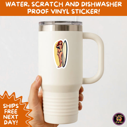 FUN BEACH STICKERS with Bikini Designs, Perfect for Travel Journals, Water Bottles, Tumblers, Laptops, Scrapbooks, and Summer Decor