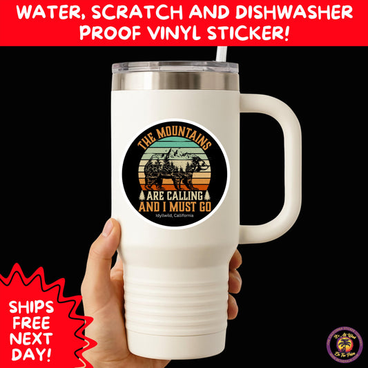 HIKING STICKERS | Set Waterproof Vinyl Decals Ideal for Backpacks Journals Cars Perfect Gift for Trail Walkers Campers and Outdoor Fans