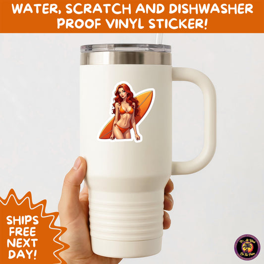 FUN BEACH STICKERS with Bikini Designs, Perfect for Travel Journals, Water Bottles, Tumblers, Laptops, Scrapbooks, and Summer Decor