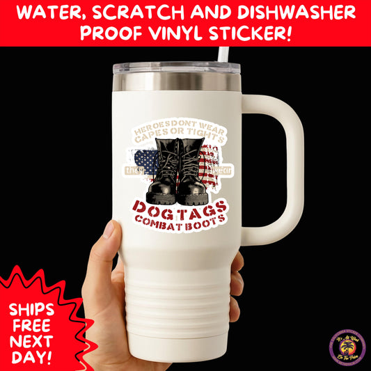 VETERAN STICKERS | Veteran Made Patriotic Vinyl Decals for Military Support, Army Navy Marine Veteran Gifts, American Flag Bumper Sticker