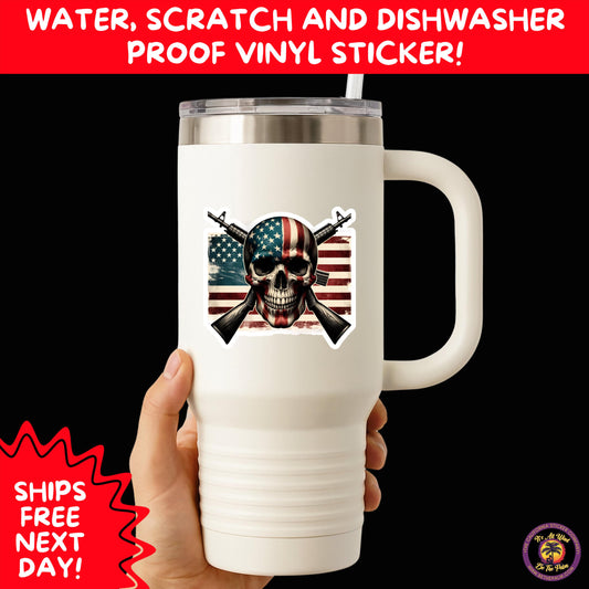 VETERAN STICKERS | Veteran Made Patriotic Vinyl Decals for Military Support, Army Navy Marine Veteran Gifts, American Flag Bumper Sticker