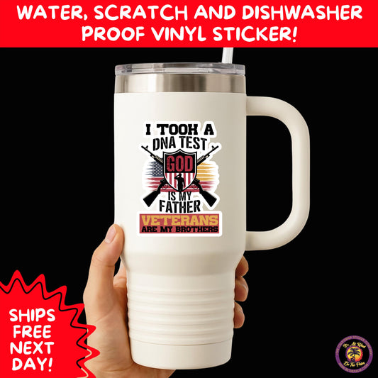 VETERAN STICKERS | Veteran Made Patriotic Vinyl Decals for Military Support, Army Navy Marine Veteran Gifts, American Flag Bumper Sticker