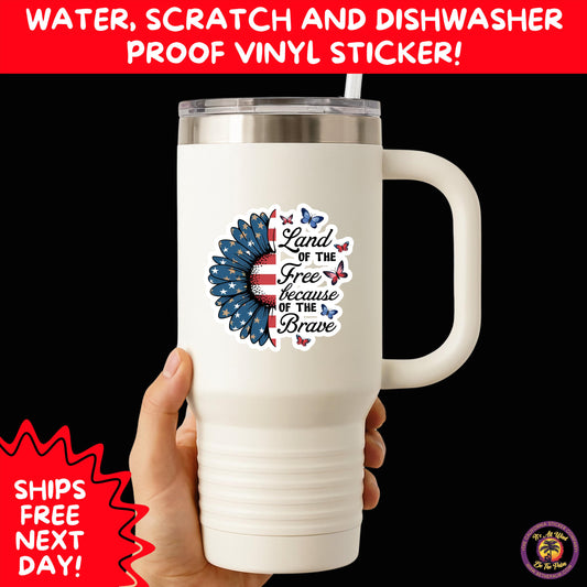 VETERAN STICKERS | Veteran Made Patriotic Vinyl Decals for Military Support, Army Navy Marine Veteran Gifts, American Flag Bumper Sticker