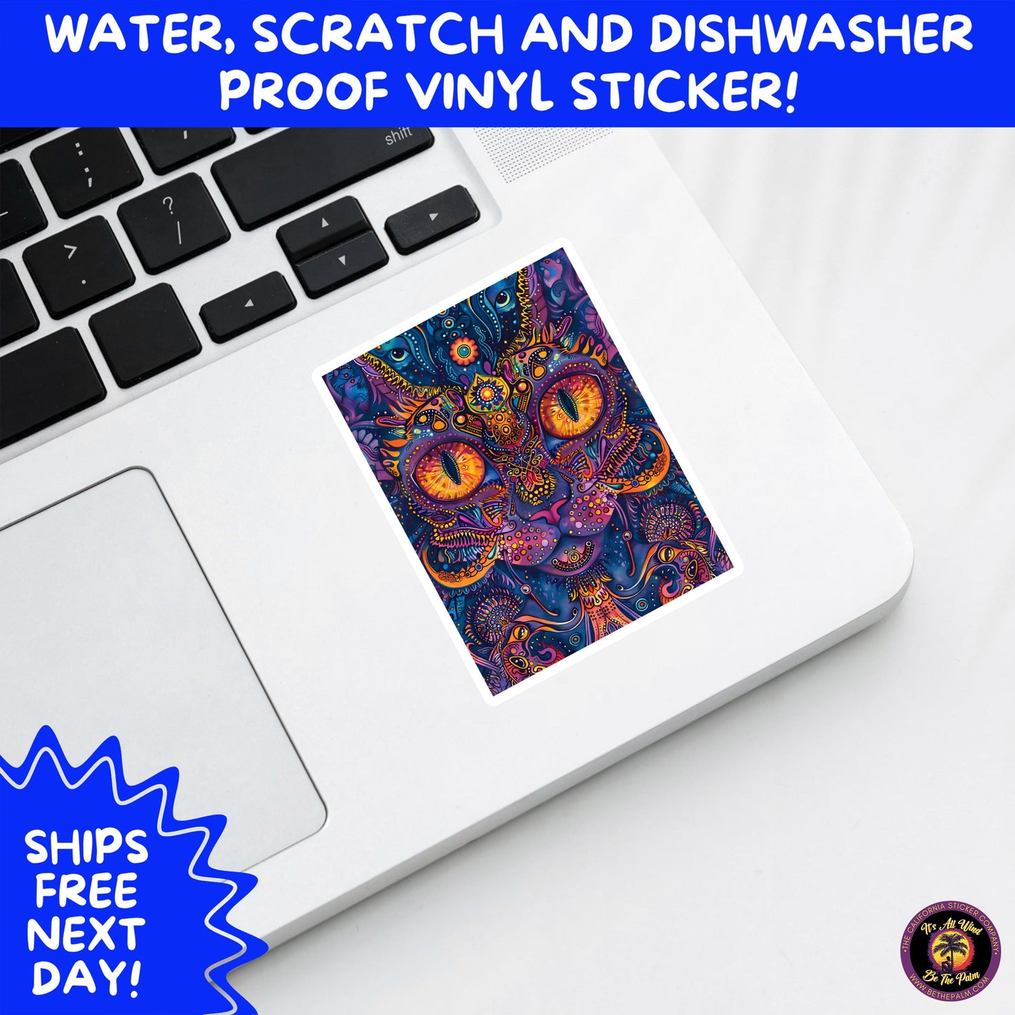PSYCHEDELIC ART STICKERS | Trippy Groovy Vinyl Decals for Journals, Water Bottles, Laptops, Hippie Aesthetic Stickers for Vibe Lovers