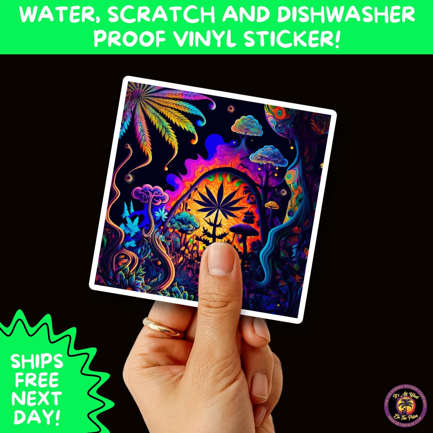 PSYCHEDELIC ART STICKERS | Trippy Groovy Vinyl Decals for Journals, Water Bottles, Laptops, Hippie Aesthetic Stickers for Vibe Lovers