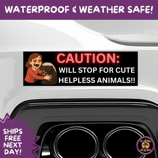 BUMPER STICKER | Funny Vinyl Decals for Cars Trucks Laptops Durable Waterproof Outdoor Sticker Gift for Drivers and Road Trips