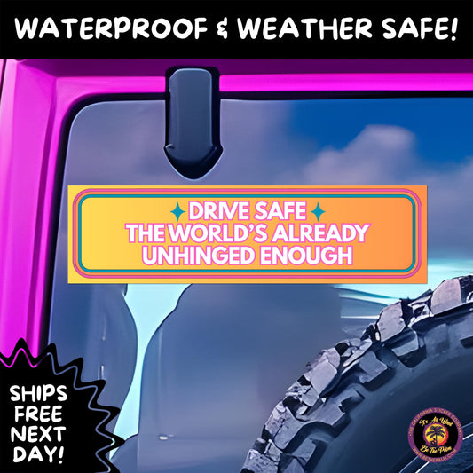 BUMPER STICKER | Funny Vinyl Decals for Cars Trucks Laptops Durable Waterproof Outdoor Sticker Gift for Drivers and Road Trips