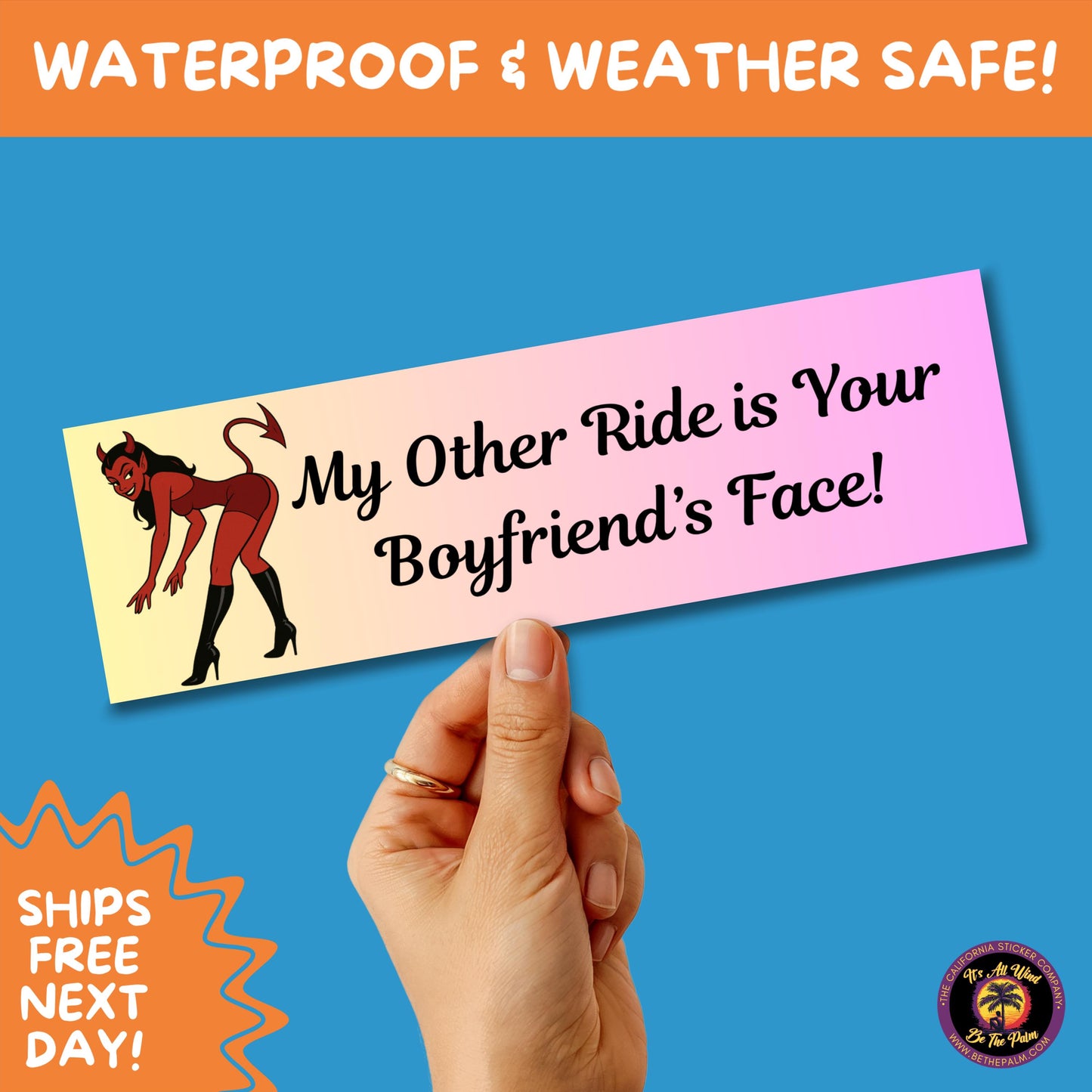 BUMPER STICKER | Funny Vinyl Decals for Cars Trucks Laptops Durable Waterproof Outdoor Sticker Gift for Drivers and Road Trips