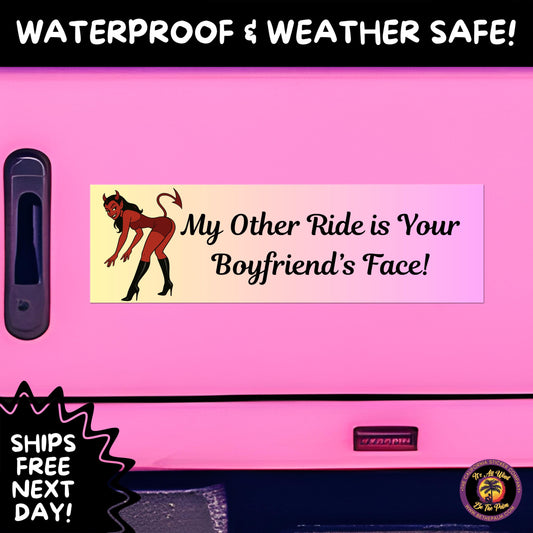 BUMPER STICKER | Funny Vinyl Decals for Cars Trucks Laptops Durable Waterproof Outdoor Sticker Gift for Drivers and Road Trips