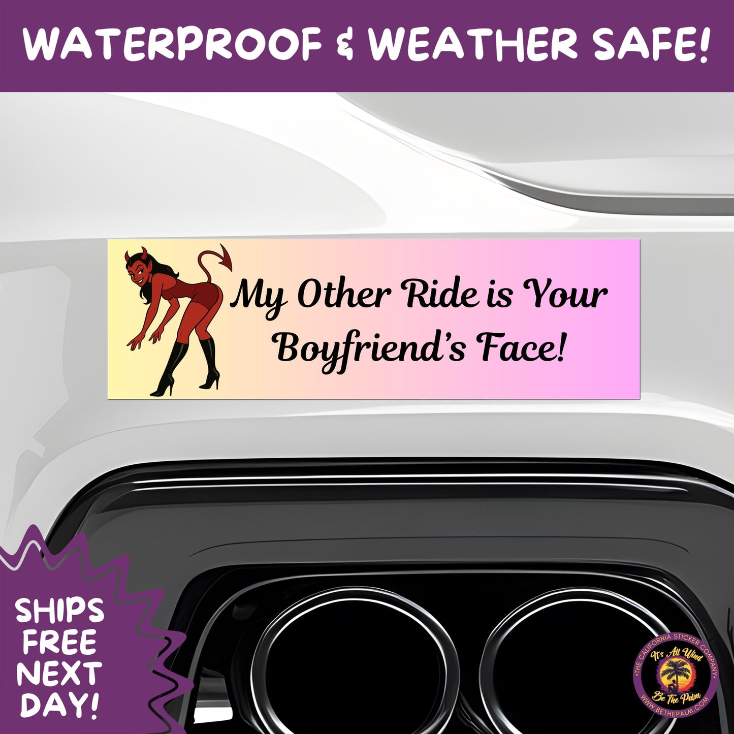 BUMPER STICKER | Funny Vinyl Decals for Cars Trucks Laptops Durable Waterproof Outdoor Sticker Gift for Drivers and Road Trips
