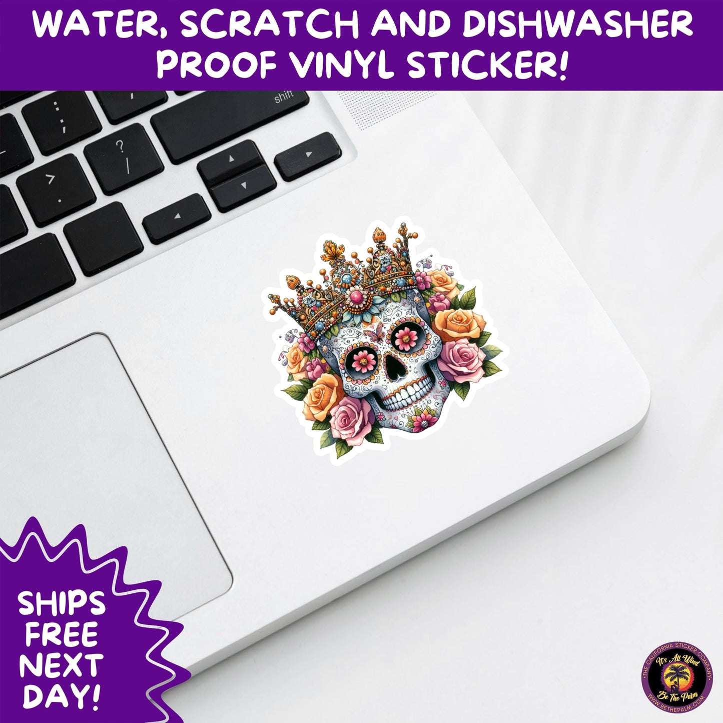 SUGAR SKULL STICKERS Day of the Dead Aesthetic Sticker Pack for Journals Laptops Water Bottles Halloween Decor and Spooky Season Gifts