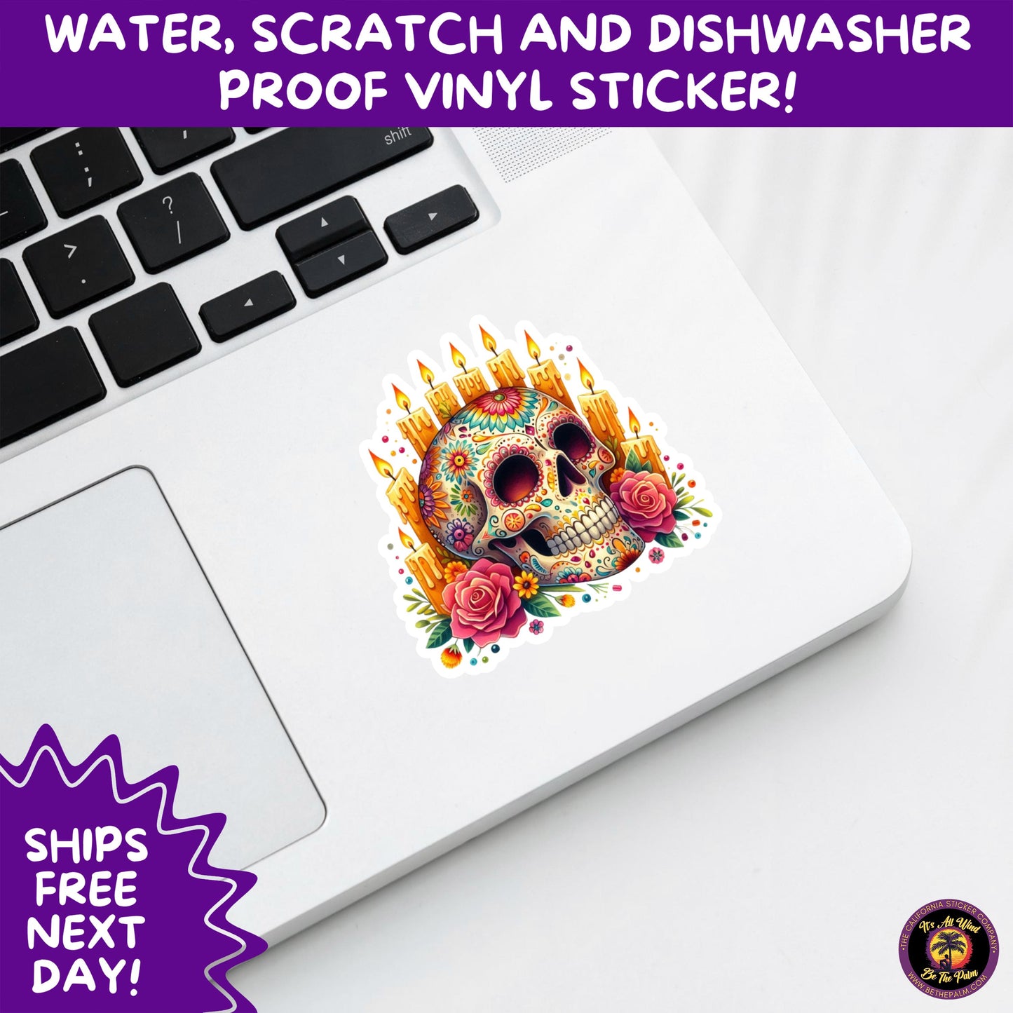 SUGAR SKULL STICKERS Day of the Dead Aesthetic Sticker Pack for Journals Laptops Water Bottles Halloween Decor and Spooky Season Gifts