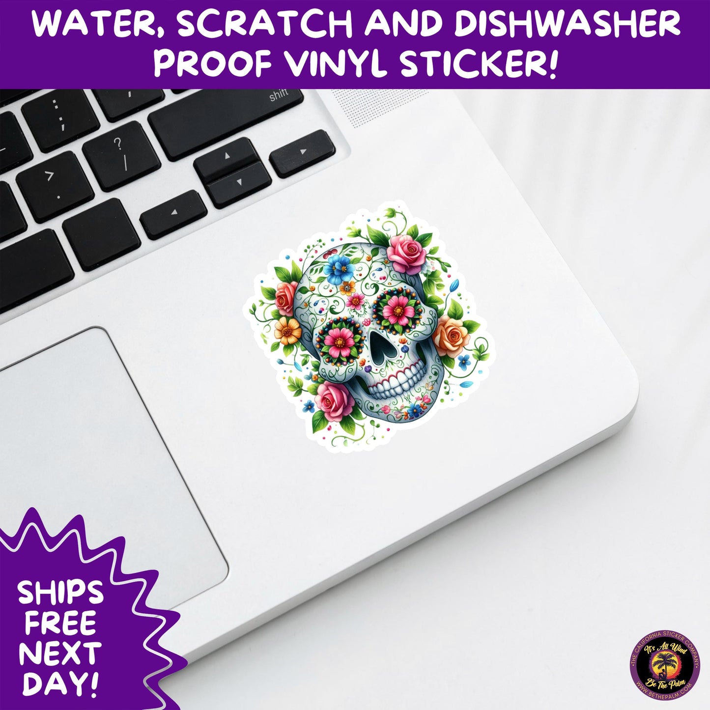 SUGAR SKULL STICKERS Day of the Dead Aesthetic Sticker Pack for Journals Laptops Water Bottles Halloween Decor and Spooky Season Gifts
