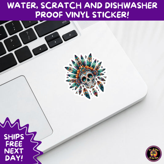SUGAR SKULL STICKERS Day of the Dead Aesthetic Sticker Pack for Journals Laptops Water Bottles Halloween Decor and Spooky Season Gifts