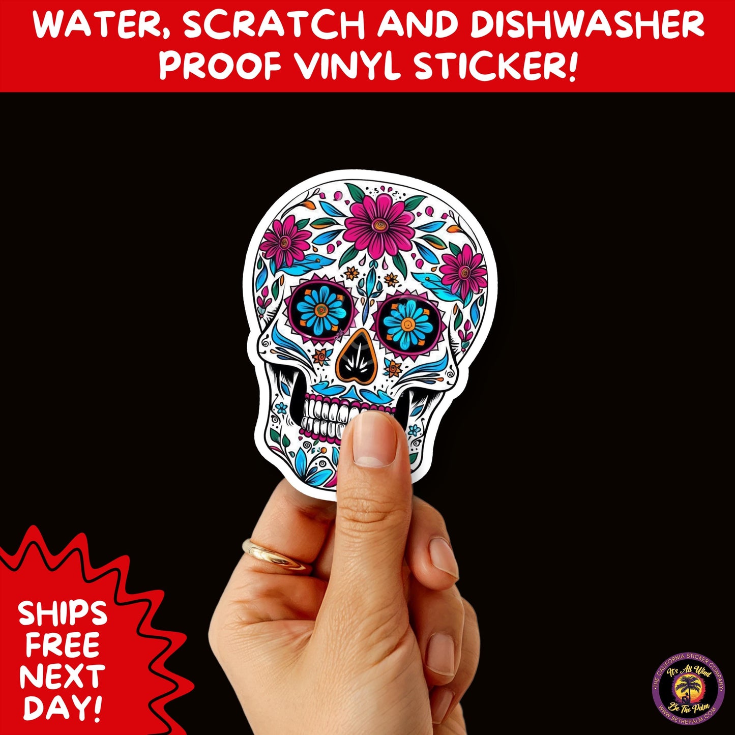 SUGAR SKULL STICKERS Day of the Dead Aesthetic Sticker Pack for Journals Laptops Water Bottles Halloween Decor and Spooky Season Gifts
