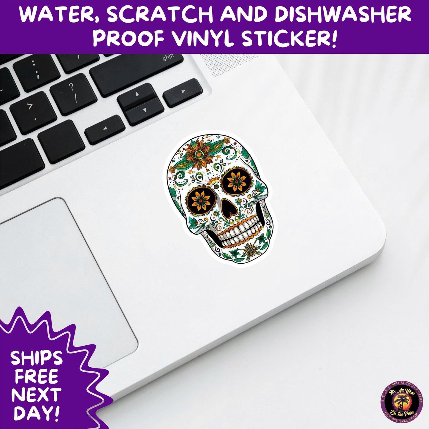 SUGAR SKULL STICKERS Day of the Dead Aesthetic Sticker Pack for Journals Laptops Water Bottles Halloween Decor and Spooky Season Gifts