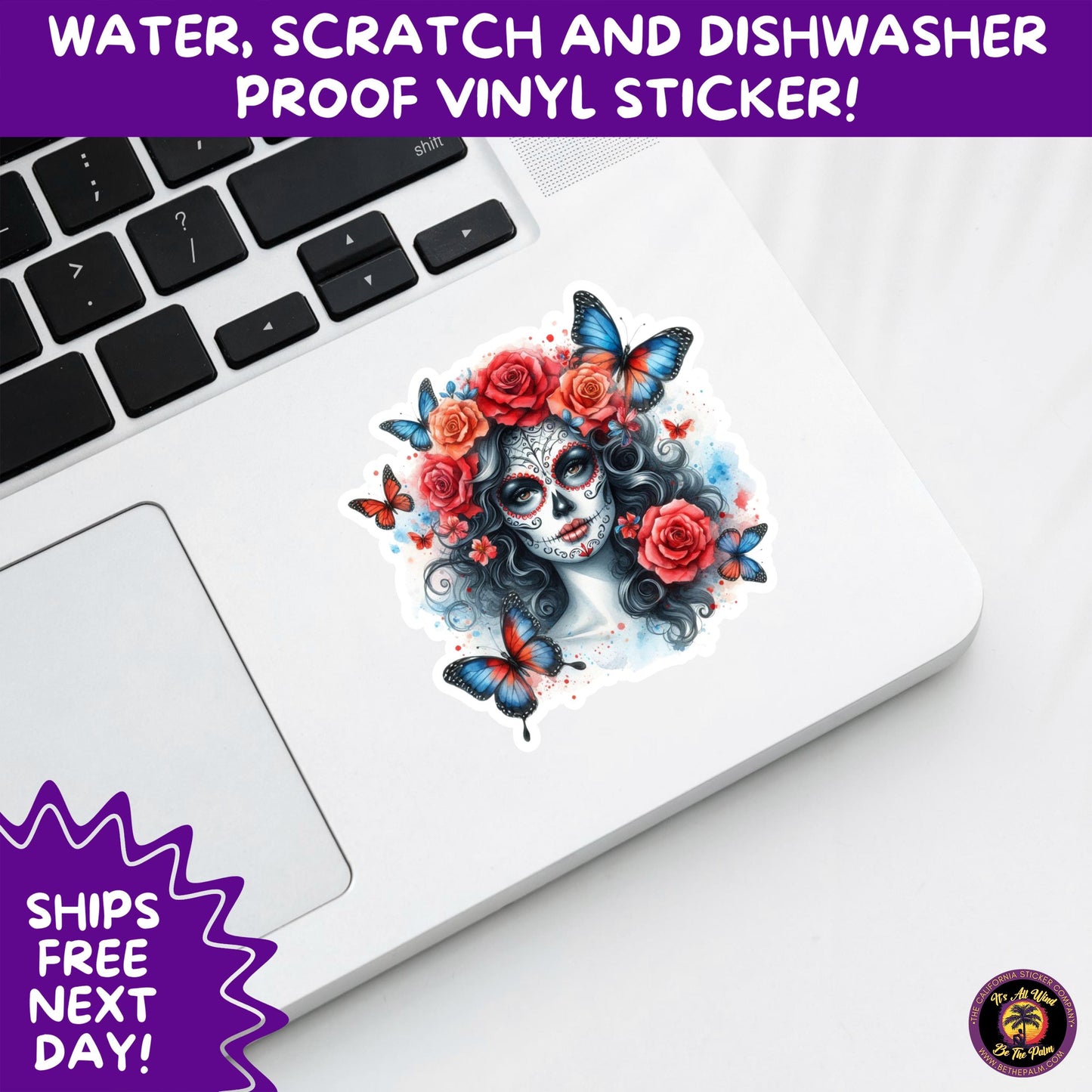 SUGAR SKULL STICKERS Day of the Dead Aesthetic Sticker Pack for Journals Laptops Water Bottles Halloween Decor and Spooky Season Gifts