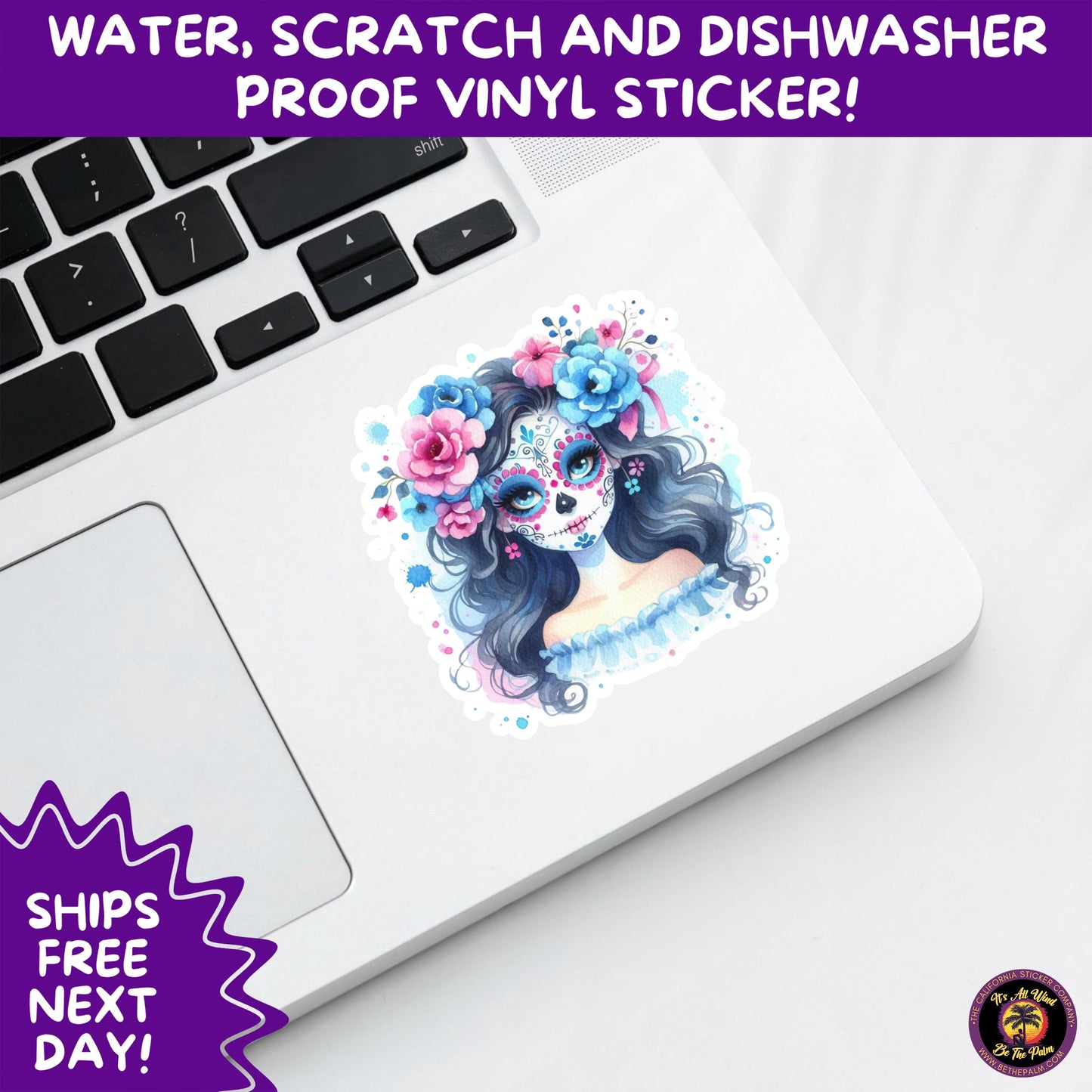 SUGAR SKULL STICKERS Day of the Dead Aesthetic Sticker Pack for Journals Laptops Water Bottles Halloween Decor and Spooky Season Gifts