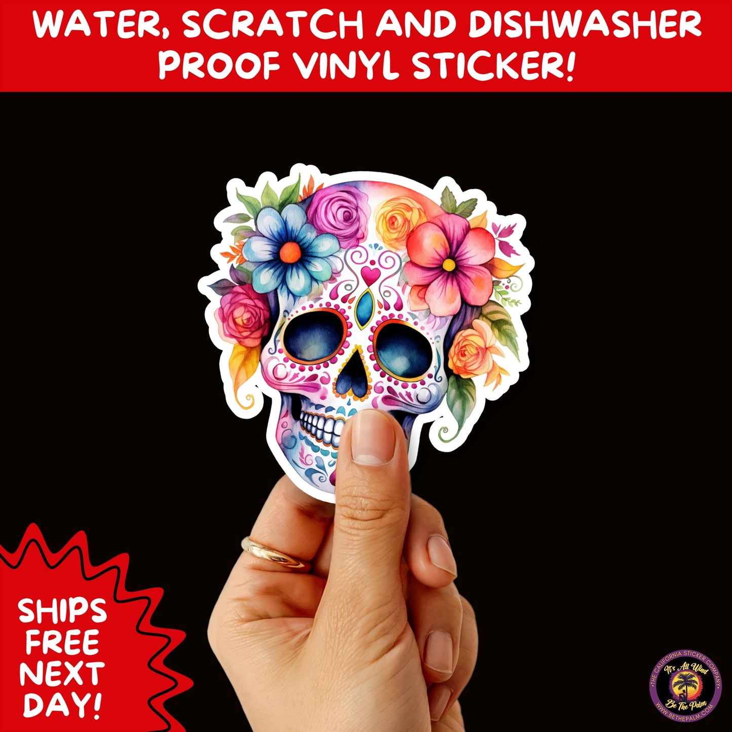SUGAR SKULL STICKERS Day of the Dead Aesthetic Sticker Pack for Journals Laptops Water Bottles Halloween Decor and Spooky Season Gifts
