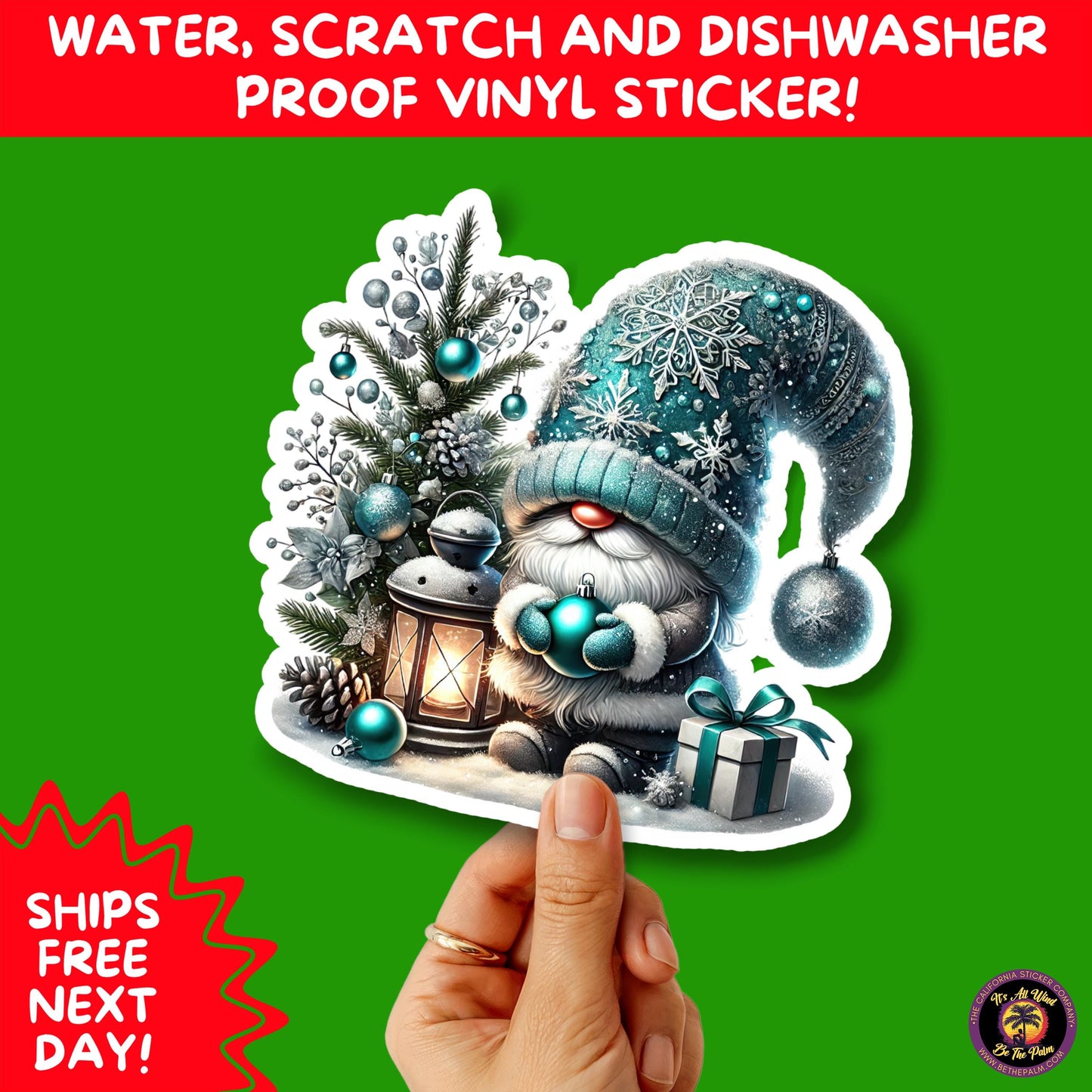CHRISTMAS STICKER PACK | Festive Holiday Decor Vinyl Stickers Perfect for Journals Gifts Planners Stocking Stuffers Winter for gnome lovers