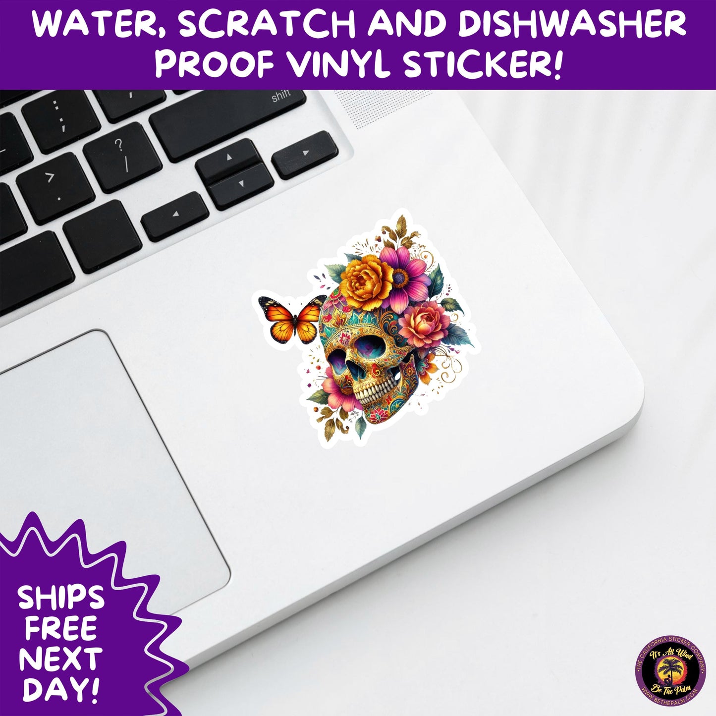 SUGAR SKULL STICKERS Day of the Dead Aesthetic Sticker Pack for Journals Laptops Water Bottles Halloween Decor and Spooky Season Gifts