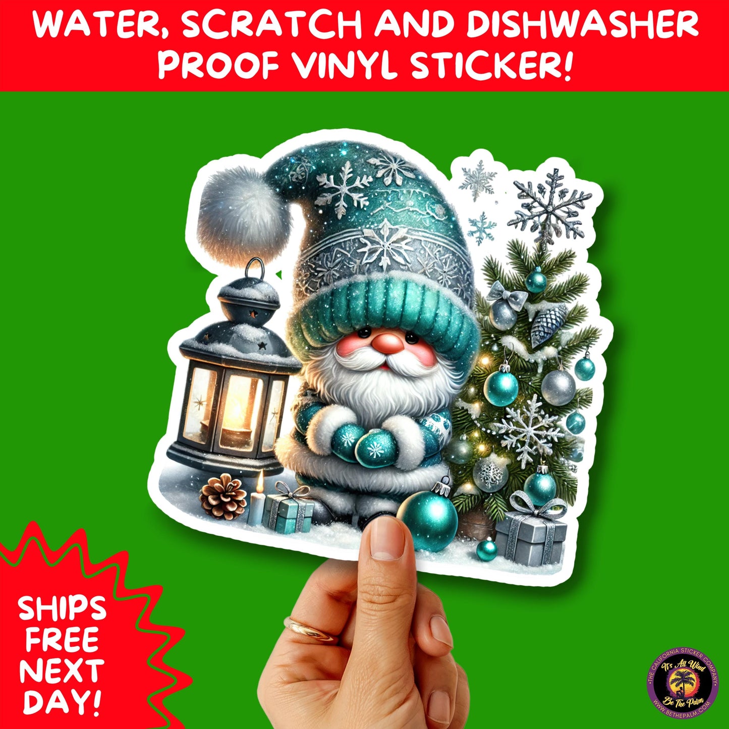 CHRISTMAS STICKER PACK | Festive Holiday Decor Vinyl Stickers Perfect for Journals Gifts Planners Stocking Stuffers Winter for gnome lovers