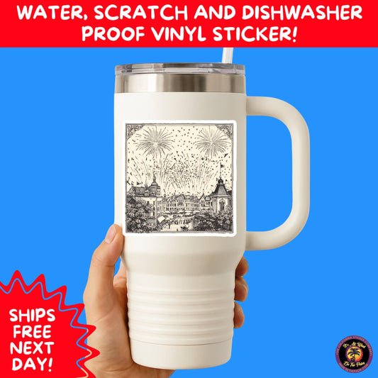 4th of july | sticker pack independence day vinyl decals, usa flag, fireworks, red white blue summer holiday patriotic sticker set