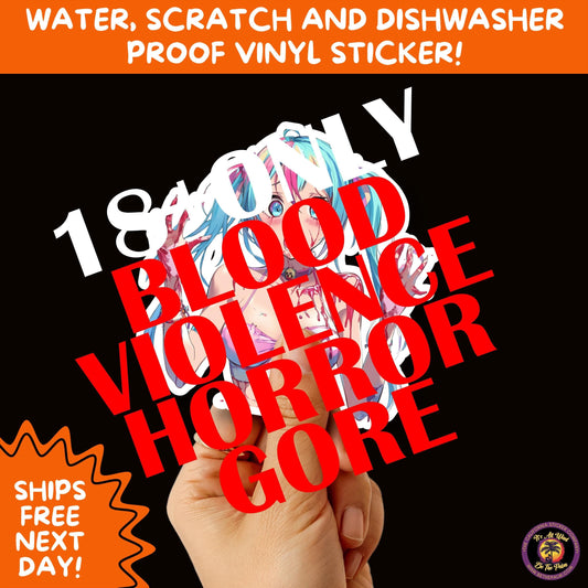 GORE HORROR STICKERS | Creepy Vibe Aesthetic – Blood, Skulls, Guts, and Creepy Vinyl Art for Halloween and Alternative Style Fans