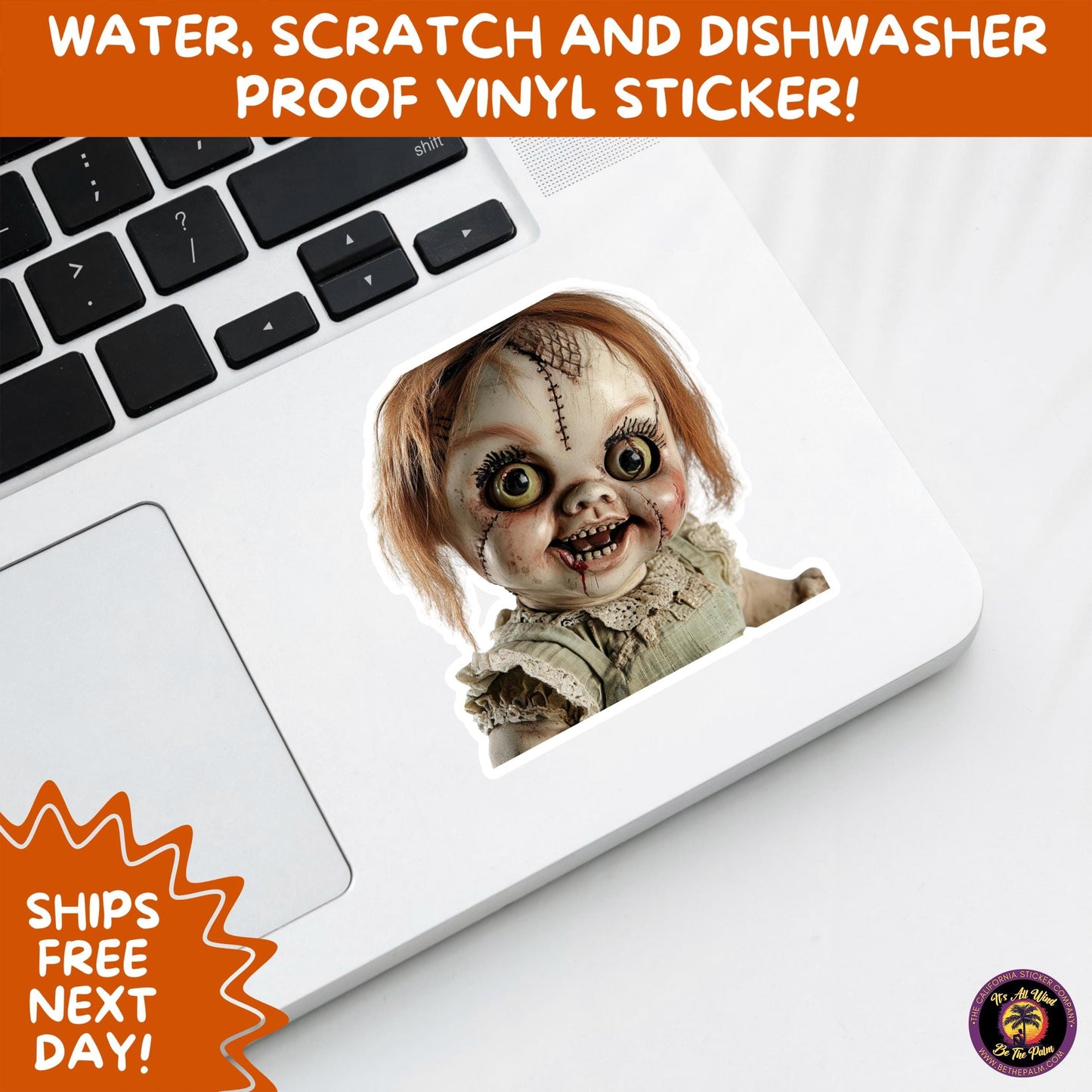 HORROR DOLL STICKERS Spooky Cute Creepy Girl Stickers – Perfect for Halloween, Scrapbooking, and Horror Aesthetic Fans