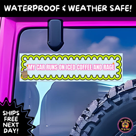 BUMPER STICKER | Funny Vinyl Decals for Cars Trucks Laptops Durable Waterproof Outdoor Sticker Gift for Drivers and Road Trips