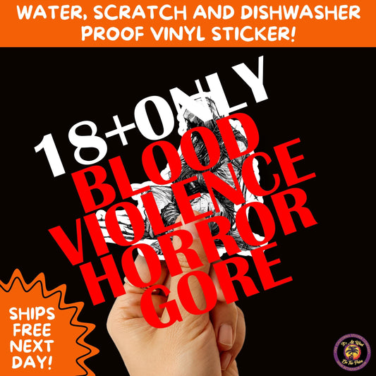 GORE HORROR STICKERS | Creepy Vibe Aesthetic – Blood, Skulls, Guts, and Creepy Vinyl Art for Halloween and Alternative Style Fans