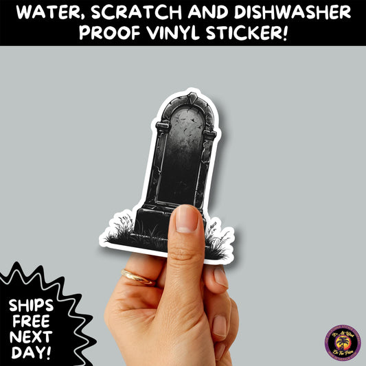 DARK GOTHIC STICKERS – Witchcore, Spooky, Occult, Alternative Vinyl Decals for Journals, Water Bottles, cemetery, headstone, and MacBooks