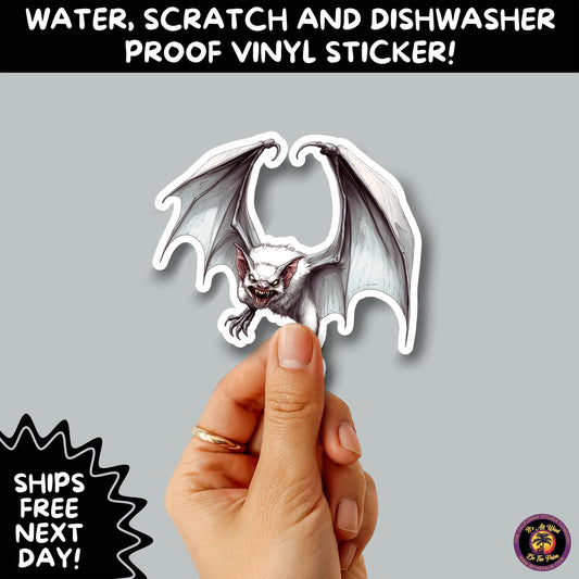 GOTHIC BAT STICKERS | for Alternative Aesthetic Lovers Spooky Vibe Cute Creepy Goth Accessories for Journal Laptop or Water Bottle Decor