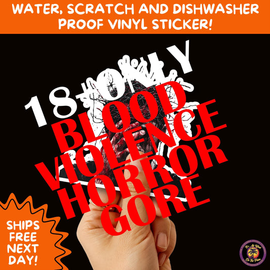 GORE HORROR STICKERS | Creepy Vibe Aesthetic – Blood, Skulls, Guts, and Creepy Vinyl Art for Halloween and Alternative Style Fans