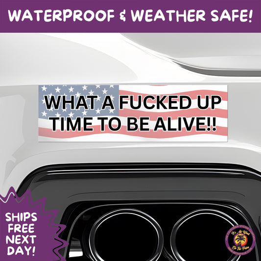 BUMPER STICKER | Funny Vinyl Decals for Cars Trucks Laptops Durable Waterproof Outdoor Sticker Gift for Drivers and Road Trips