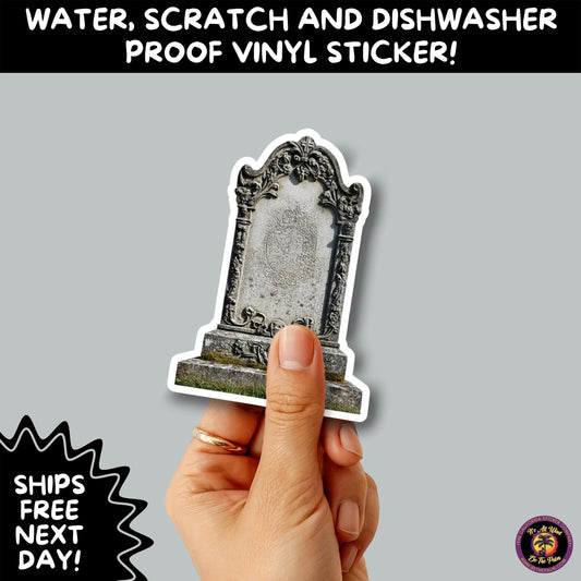 DARK GOTHIC STICKERS – Witchcore, Spooky, Occult, Alternative Vinyl Decals for Journals, Water Bottles, cemetery, headstone, and MacBooks