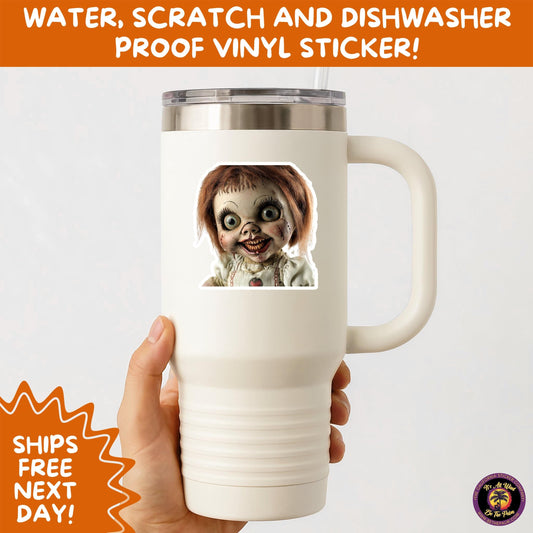 HORROR DOLL STICKERS Spooky Cute Creepy Girl Stickers – Perfect for Halloween, Scrapbooking, and Horror Aesthetic Fans