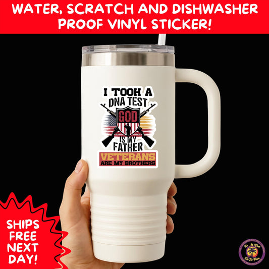 VETERAN STICKERS | Veteran Made Patriotic Vinyl Decals for Military Support, Army Navy Marine Veteran Gifts, American Flag Bumper Sticker