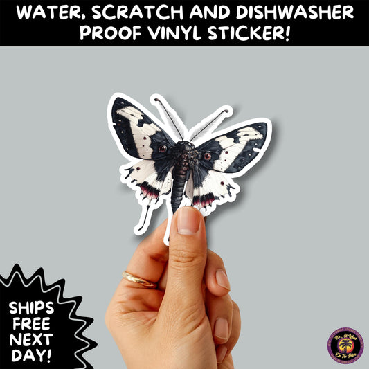 GOTH MOTH STICKERS | Gothic Insect Vinyl Stickers, Dark Aesthetic Stickers for Laptops Journals, Spooky Bug Stickers, Moth Witchy Decor