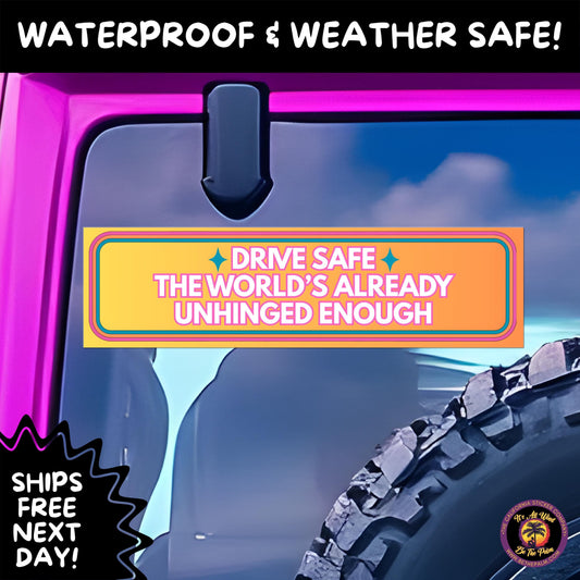 BUMPER STICKER | Funny Vinyl Decals for Cars Trucks Laptops Durable Waterproof Outdoor Sticker Gift for Drivers and Road Trips