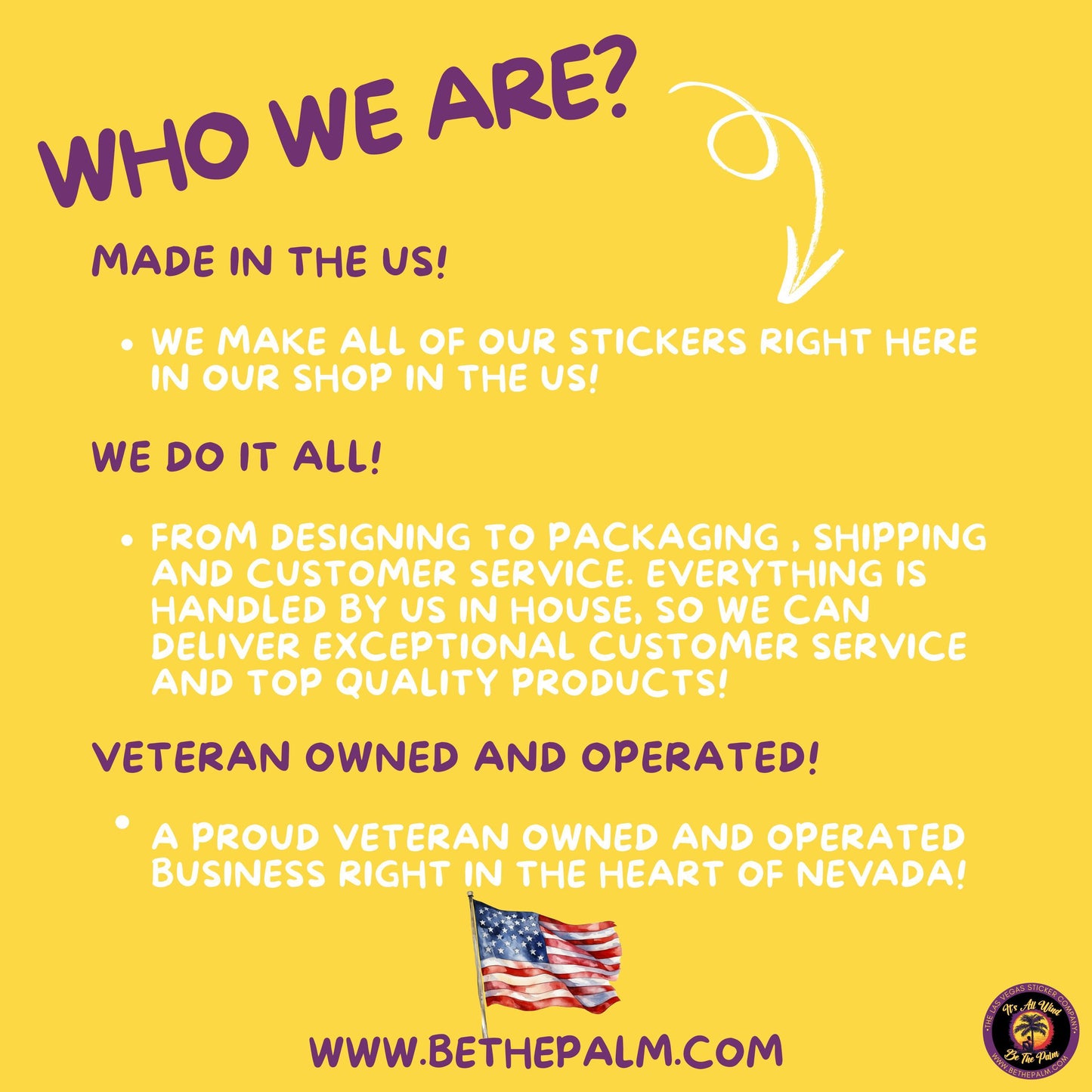 VETERAN STICKERS | Veteran Made Patriotic Vinyl Decals for Military Support, Army Navy Marine Veteran Gifts, American Flag Bumper Sticker