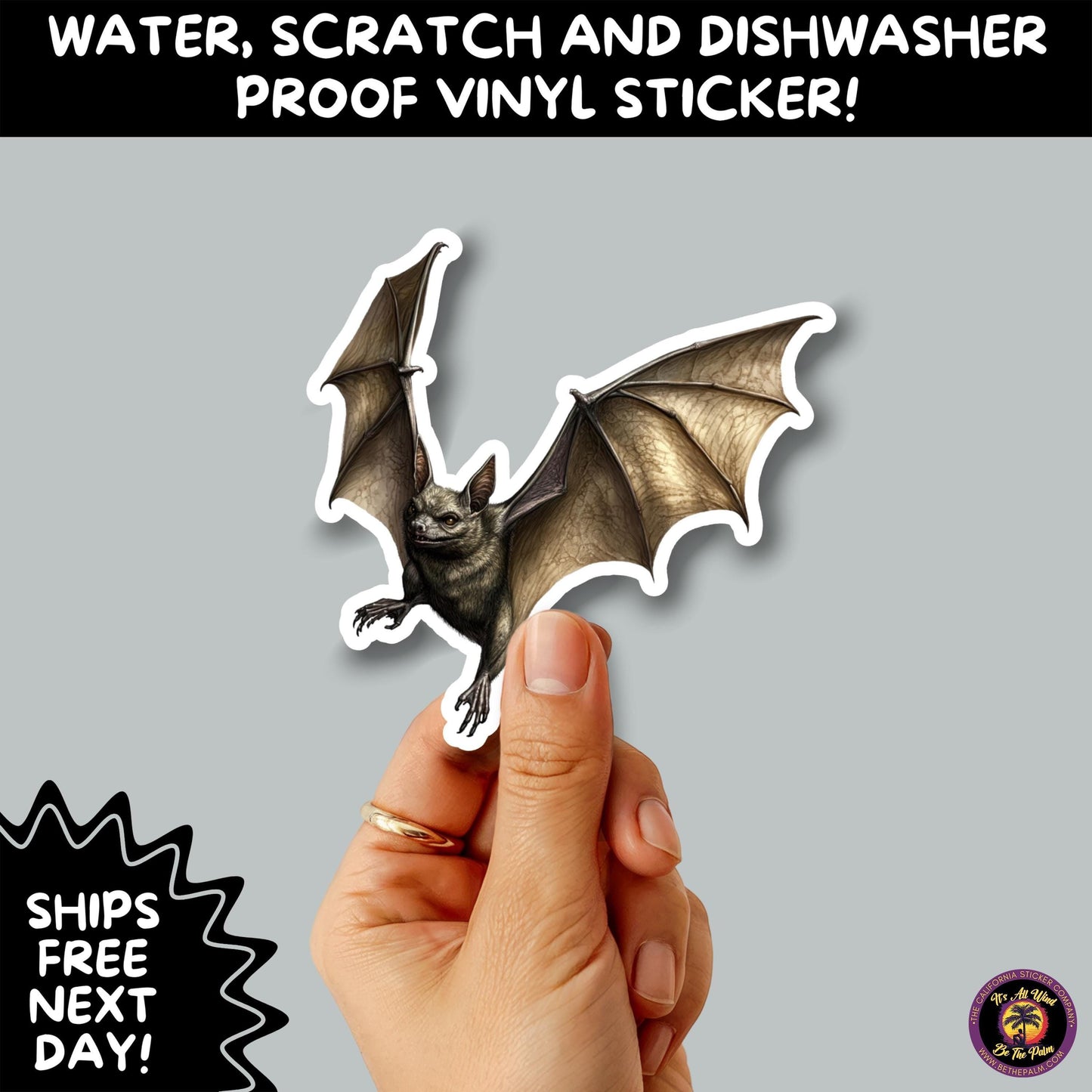 GOTHIC BAT STICKERS | for Alternative Aesthetic Lovers Spooky Vibe Cute Creepy Goth Accessories for Journal Laptop or Water Bottle Decor