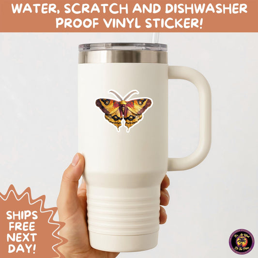 GOTH MOTH STICKERS | Gothic Insect Vinyl Stickers, Dark Aesthetic Stickers for Laptops Journals, Spooky Bug Stickers, Moth Witchy Decor