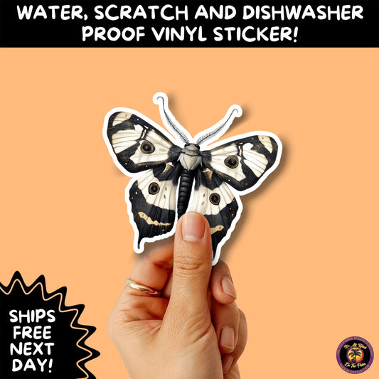 GOTH MOTH STICKERS | Gothic Insect Vinyl Stickers, Dark Aesthetic Stickers for Laptops Journals, Spooky Bug Stickers, Moth Witchy Decor