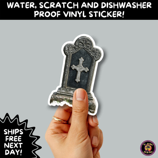 DARK GOTHIC STICKERS – Witchcore, Spooky, Occult, Alternative Vinyl Decals for Journals, Water Bottles, cemetery, headstone, and MacBooks