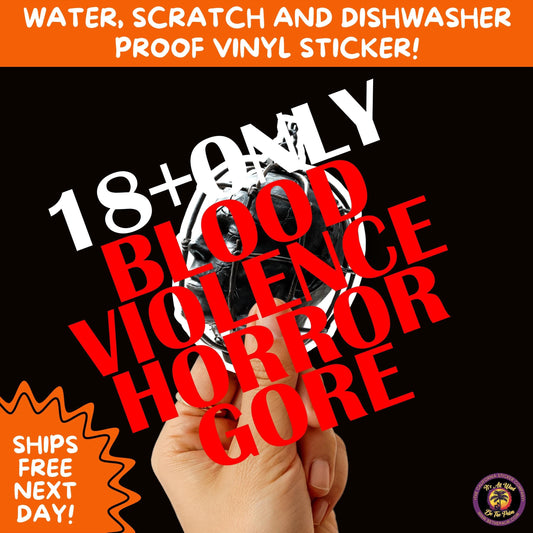 GORE HORROR STICKERS | Creepy Vibe Aesthetic – Blood, Skulls, Guts, and Creepy Vinyl Art for Halloween and Alternative Style Fans
