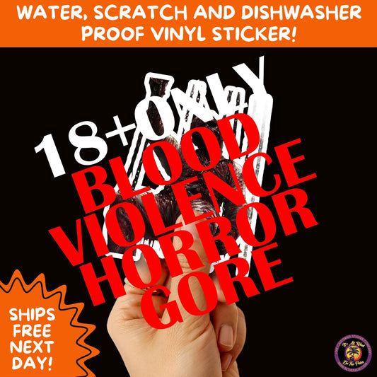 GORE HORROR STICKERS | Creepy Vibe Aesthetic – Blood, Skulls, Guts, and Creepy Vinyl Art for Halloween and Alternative Style Fans