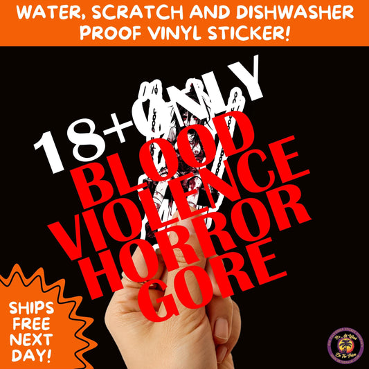 GORE HORROR STICKERS | Creepy Vibe Aesthetic – Blood, Skulls, Guts, and Creepy Vinyl Art for Halloween and Alternative Style Fans